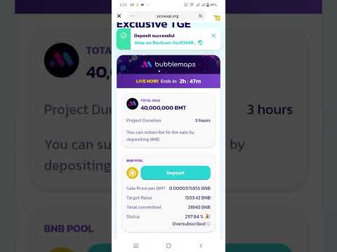 Bubblemaps’ Exclusive Token Generation Event (TGE) via Binance Wallet on PancakeSwap