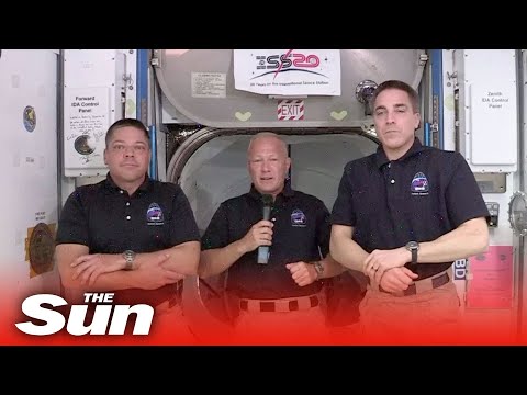 SpaceX Crew NASA astronauts answer mission questions from the ISS