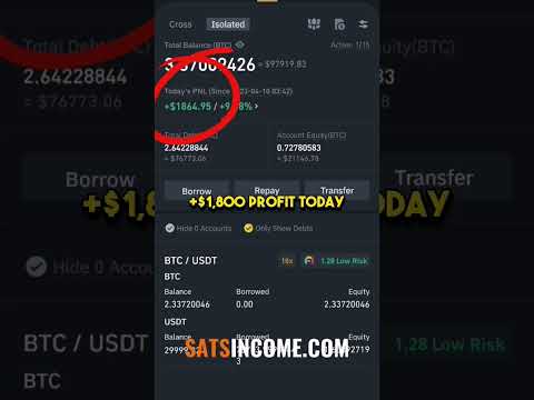 Isolated margin Binance +$1,800 today #shorts #binance #bitcoin #crypto